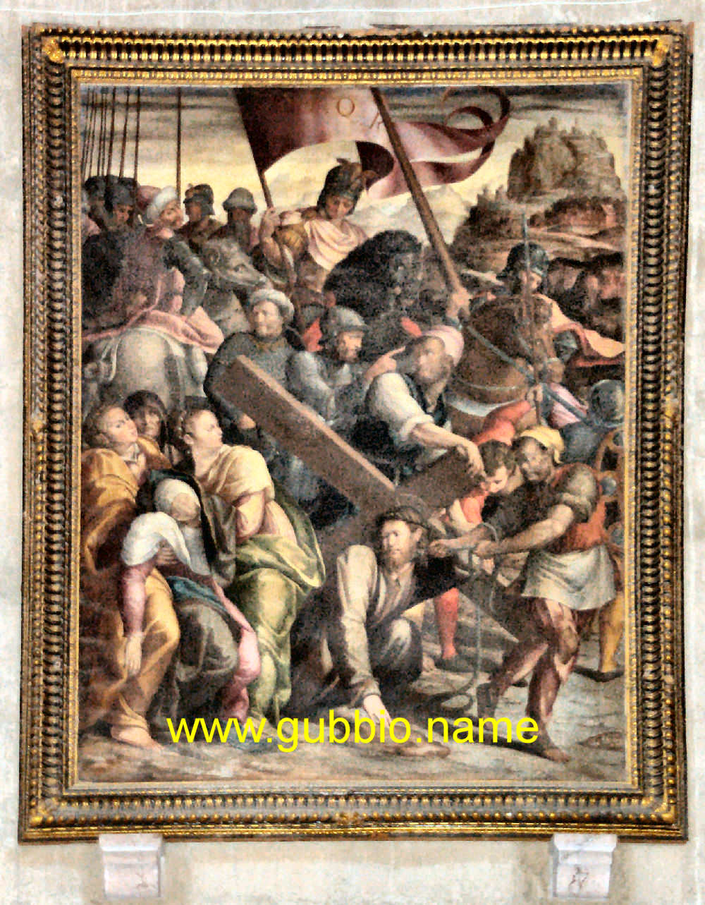 Gesu cade sotto la Croce di Dono Doni - 1564