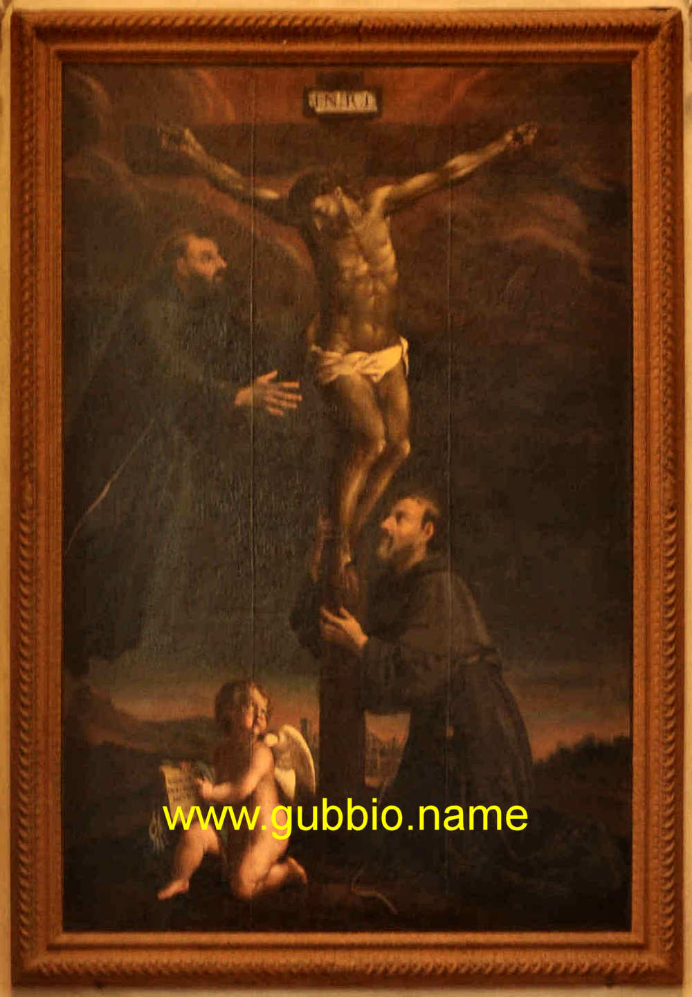 Crocifisso tra S. Bonaventura da Potenza e S. Giuseppe da Copertino di G.B. Michelini